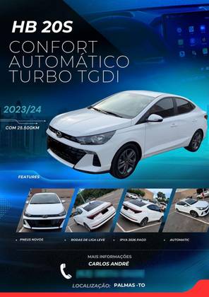HYUNDAI HB20S 1.0 TGDI FLEX COMFORT AUTOMÁTICO